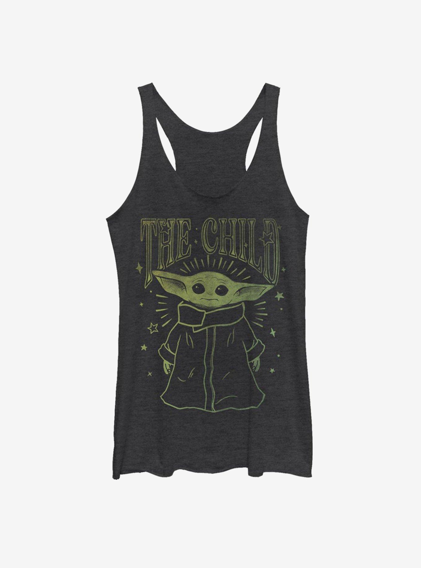 Star Wars The Mandalorian The Child Starry Night Girls Tank, BLK HTR, hi-res