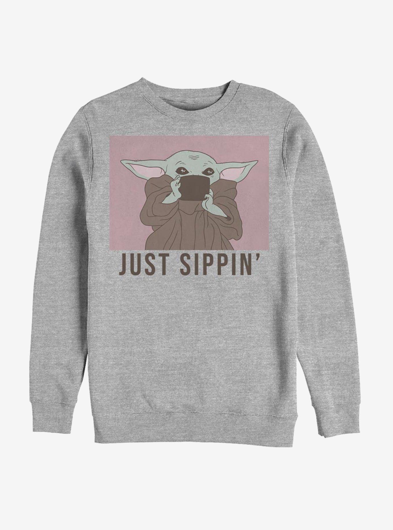 Star Wars The Mandalorian Child Just Sippin Crew Sweatshirt