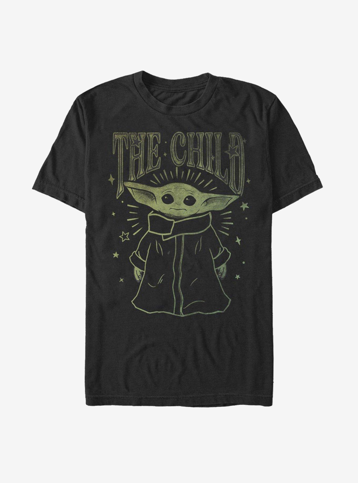 Star Wars The Mandalorian The Child Starry Night T-Shirt, BLACK, hi-res