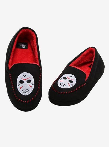 Friday The 13th Jason Mask Moccasin Slippers Hot Topic