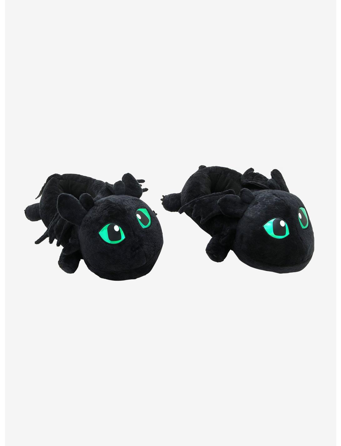 How To Train Your Dragon Toothless Plush Slippers, BLACK, hi-res