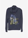 Disney Cinderella Classic Live Like There's No Midnight Cowlneck Long-Sleeve Girls Top, NAVY, hi-res