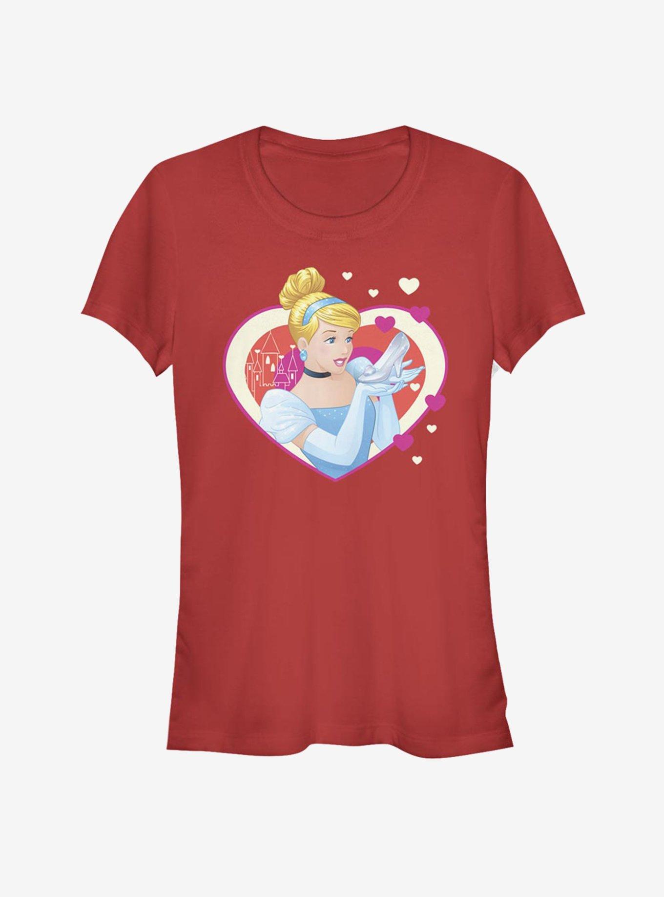 Disney Cinderella Classic Cinderella Hearts Girls T-Shirt, RED, hi-res