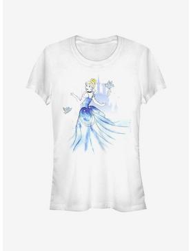 Disney Cinderella Classic Cinderella Watercolor Girls T-Shirt, WHITE, hi-res