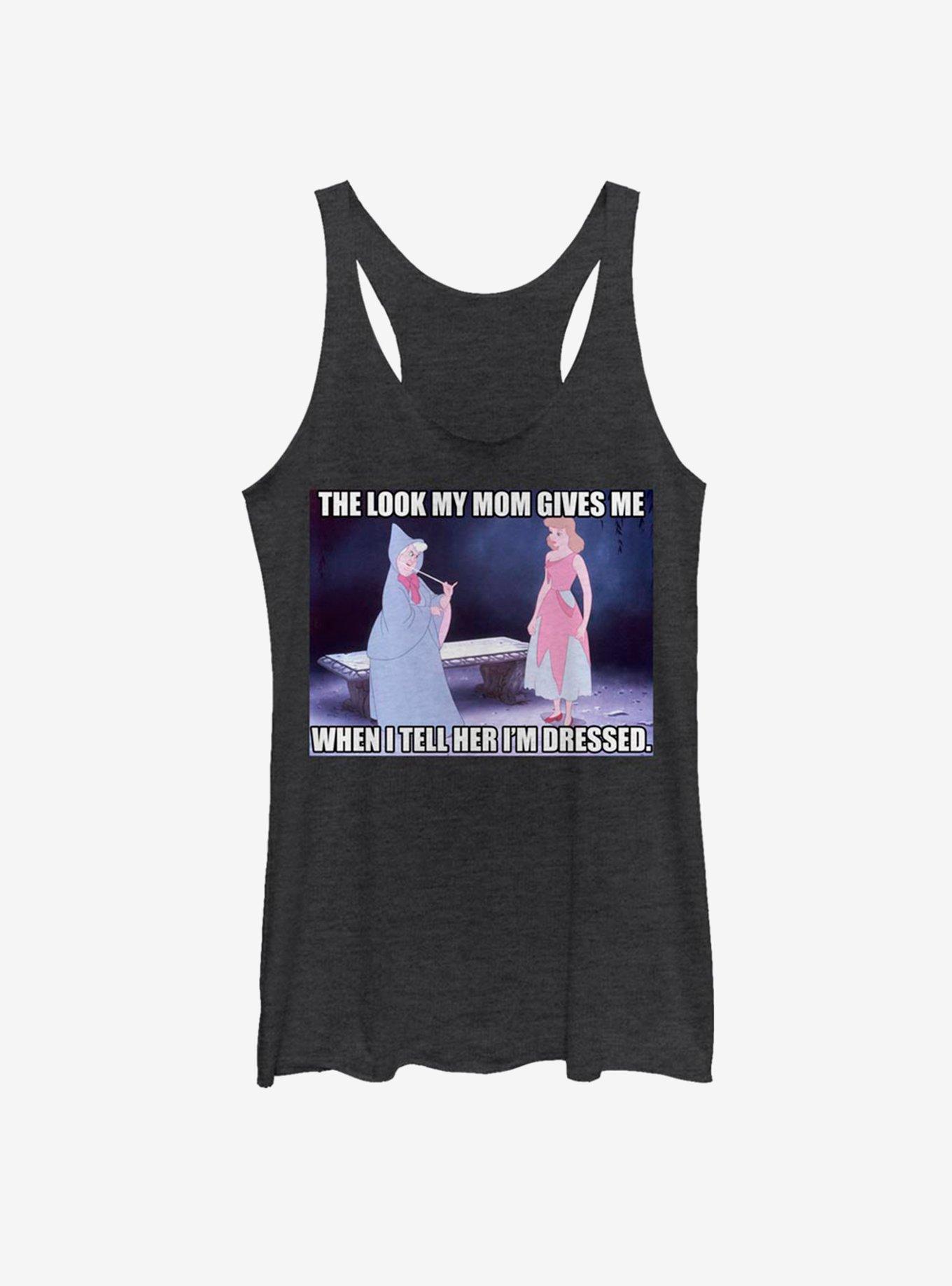 Disney Cinderella Classic Cinderella Dressed Meme Girls Tank, BLK HTR, hi-res