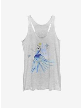 Disney Cinderella Classic Cinderella Watercolor Girls Tank, WHITE HTR, hi-res