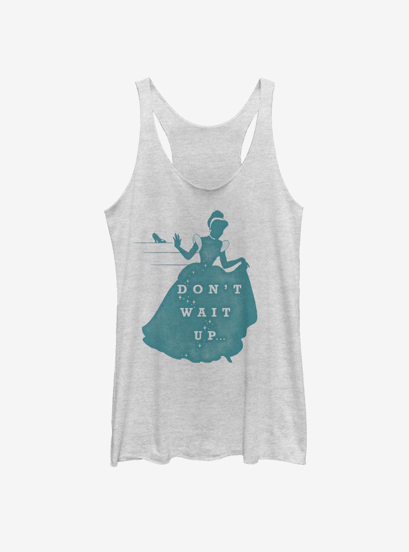 Disney Cinderella Classic Don't Wait Up Girls Tank, WHITE HTR, hi-res