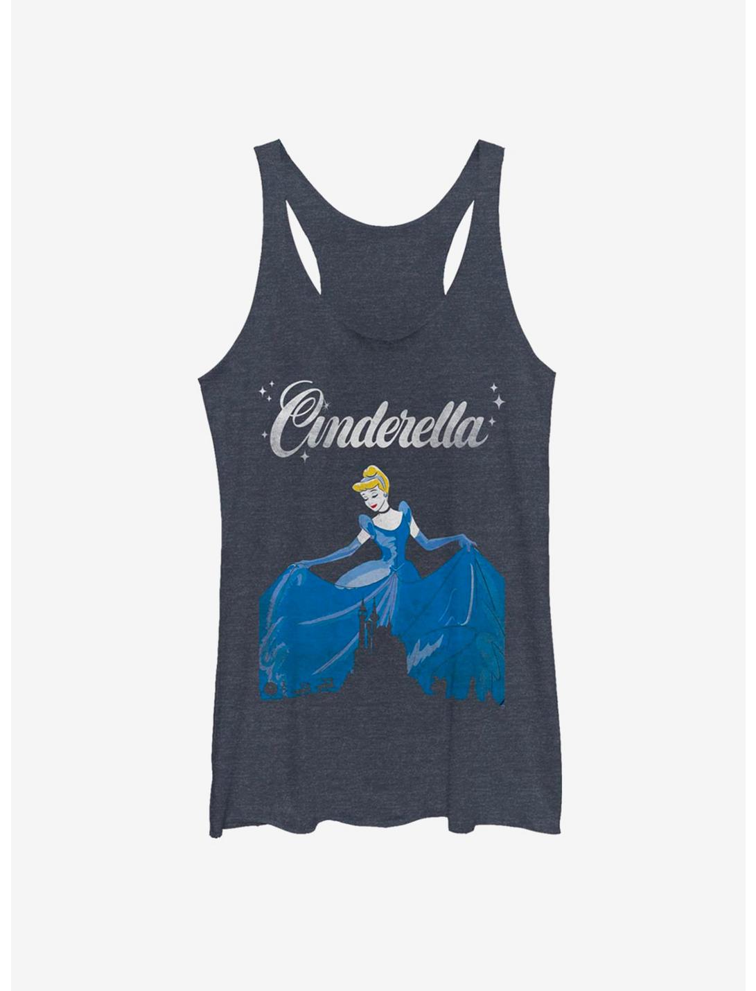 Disney Cinderella Classic Dancing Cinderella Girls Tank, NAVY HTR, hi-res