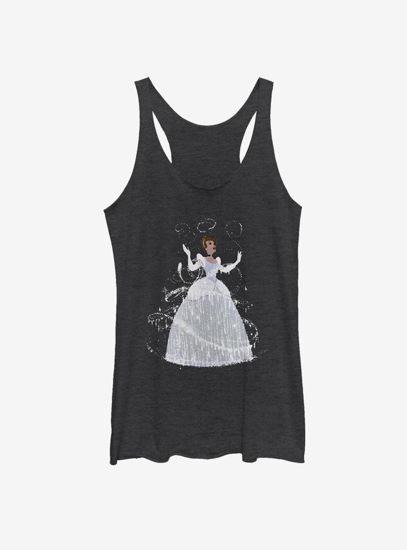 Disney Cinderella Classic Transformation Girls Tank, BLK HTR, hi-res