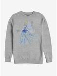 Disney Cinderella Classic Cinderella Watercolor Crew Sweatshirt, ATH HTR, hi-res