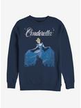 Disney Cinderella Classic Dancing Cinderella Crew Sweatshirt, NAVY, hi-res