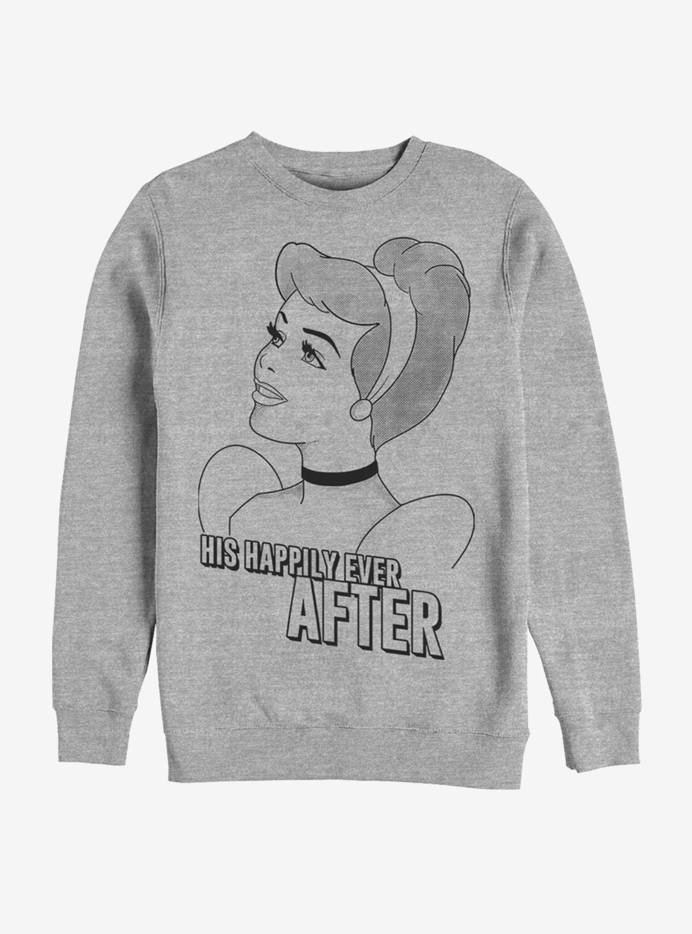 Disney Cinderella Classic Romantic Cindy Crew Sweatshirt, ATH HTR, hi-res