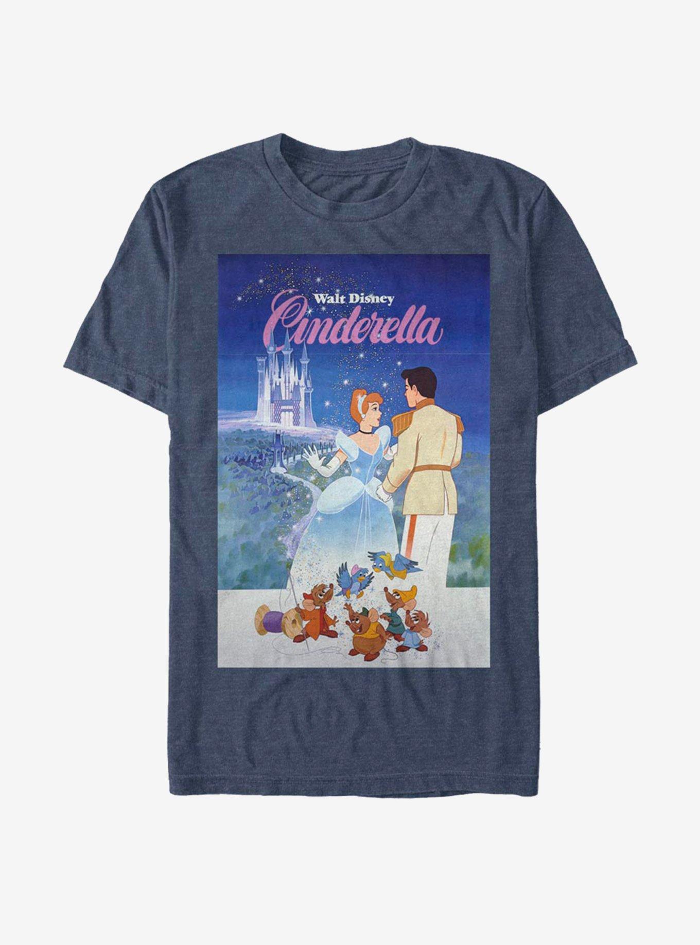 Disney Cinderella Classic Cinderella Poster T-Shirt, NAVY HTR, hi-res