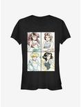 Disney Princess Classic Anime Princess Girls T-Shirt, BLACK, hi-res
