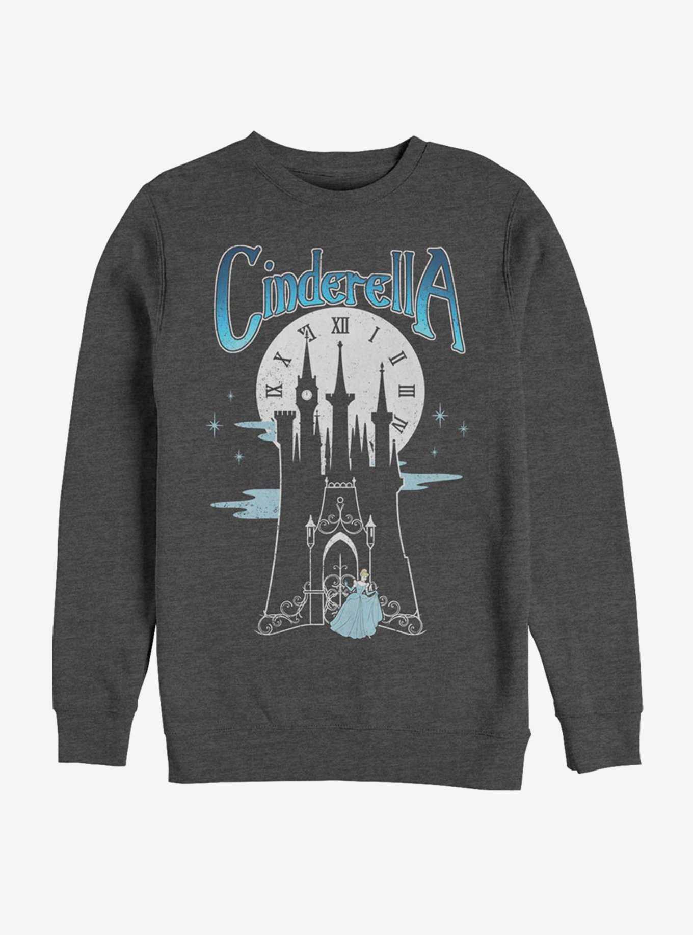 Disney Cinderella Classic Til Midnight Crew Sweatshirt, CHAR HTR, hi-res