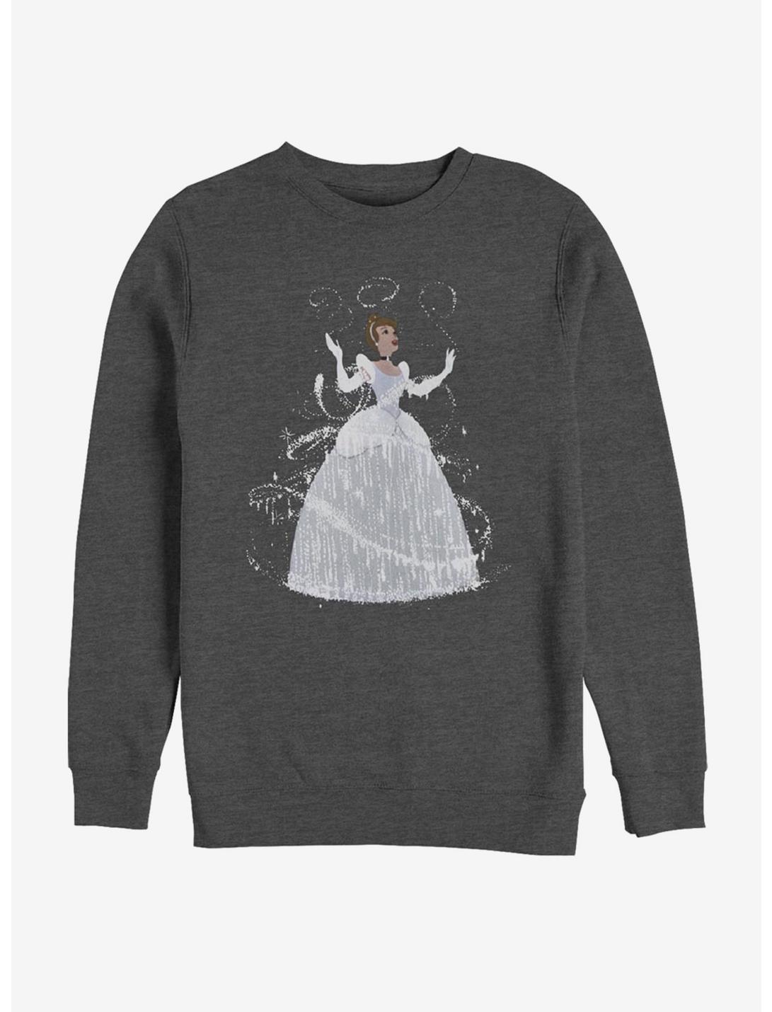 Disney Cinderella Classic Transformation Crew Sweatshirt, CHAR HTR, hi-res