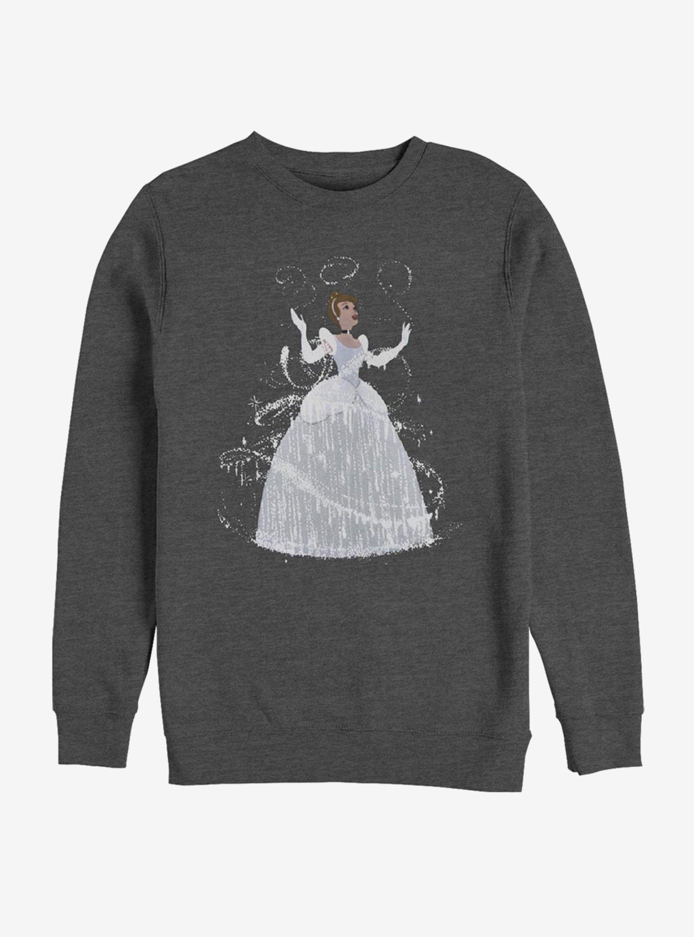 Disney Cinderella Classic Transformation Crew Sweatshirt GREY Hot Topic