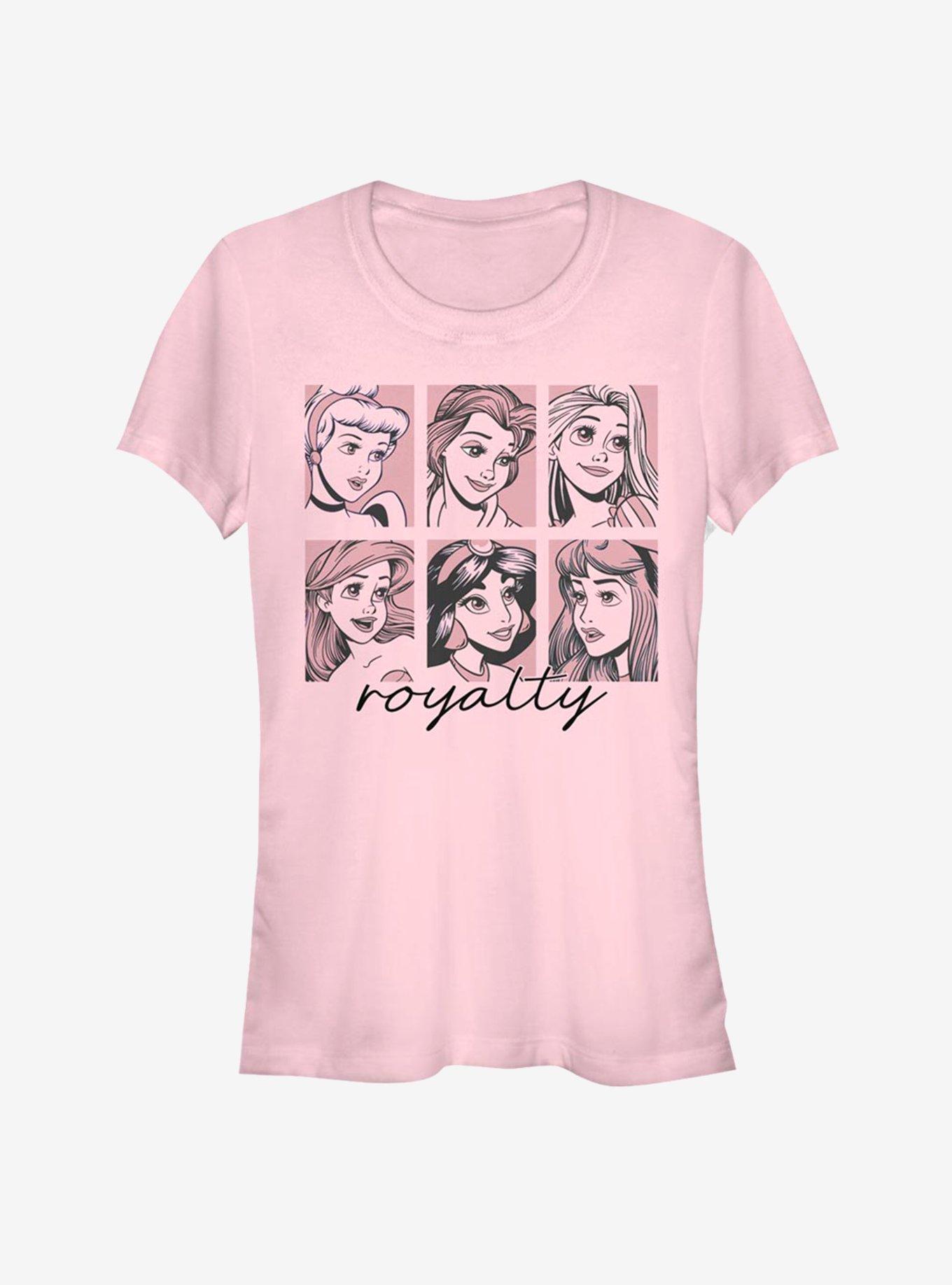 Disney Princess Classic Royalty Squares Girls T-Shirt - PINK | Hot Topic