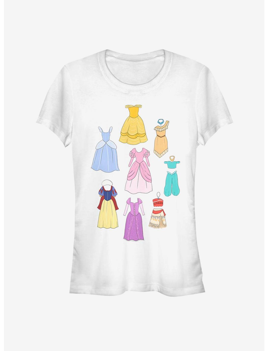 Disney Princess Classic Sketchbook Dresses Girls T-Shirt, WHITE, hi-res