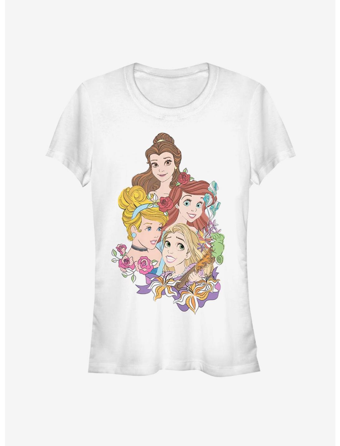 Disney Princess Classic Portrait Vignette Girls T-Shirt, WHITE, hi-res