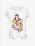 Disney Princess Classic Portrait Vignette Girls T-Shirt, WHITE, hi-res