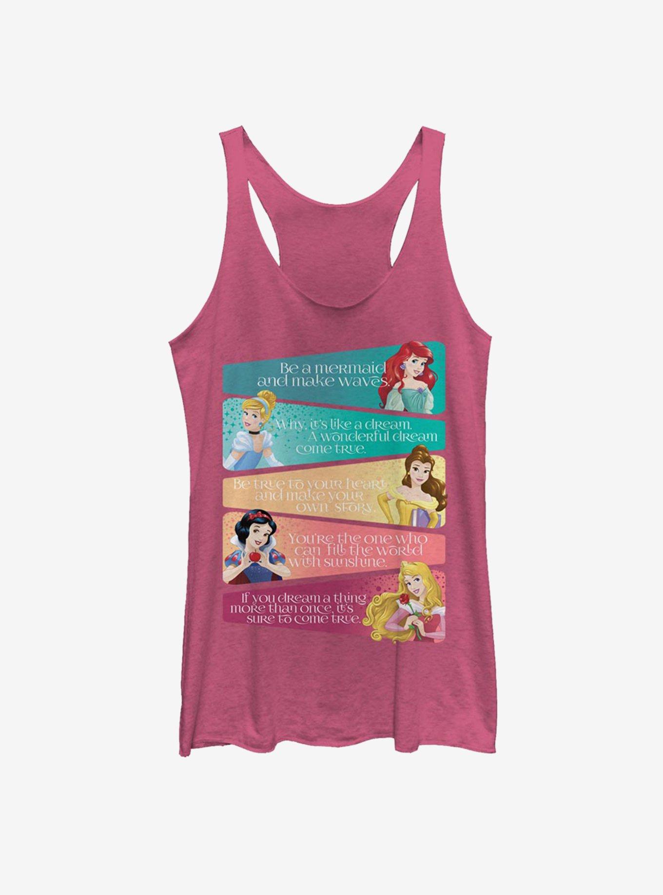 Disney Princess Classic Princess Adjectives Girls Tank, PINK HTR, hi-res