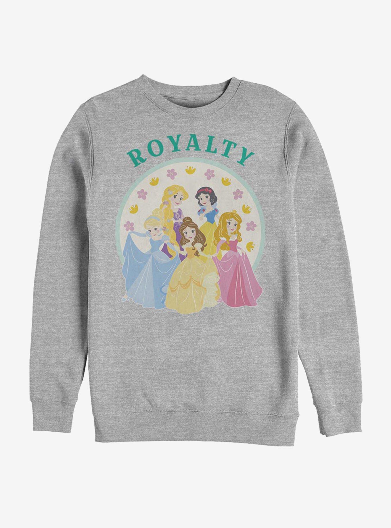 Disney Princess Classic Chibi Princess Crew Sweatshirt, ATH HTR, hi-res