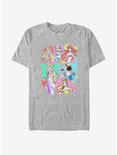 Disney Princess Classic Neon Pop T-Shirt, ATH HTR, hi-res