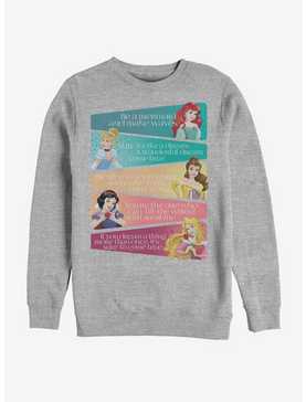 Disney Princess Classic Princess Adjectives Crew Sweatshirt, , hi-res
