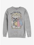 Disney Princess Classic Vintage Princess Group Crew Sweatshirt, ATH HTR, hi-res