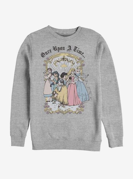 Disney Princess Classic Vintage Princess Group Crew Sweatshirt - GREY ...