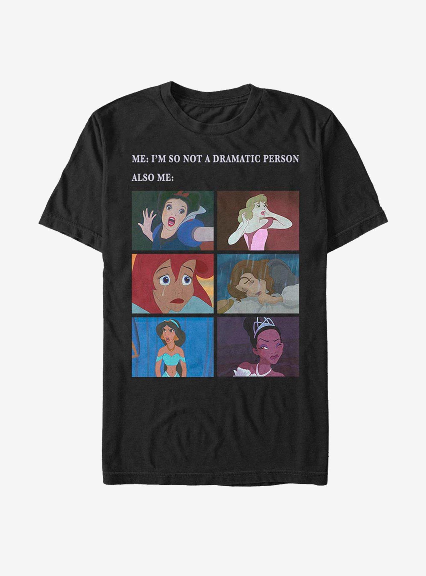 Disney Princess Drama Meme T-Shirt, BLACK, hi-res