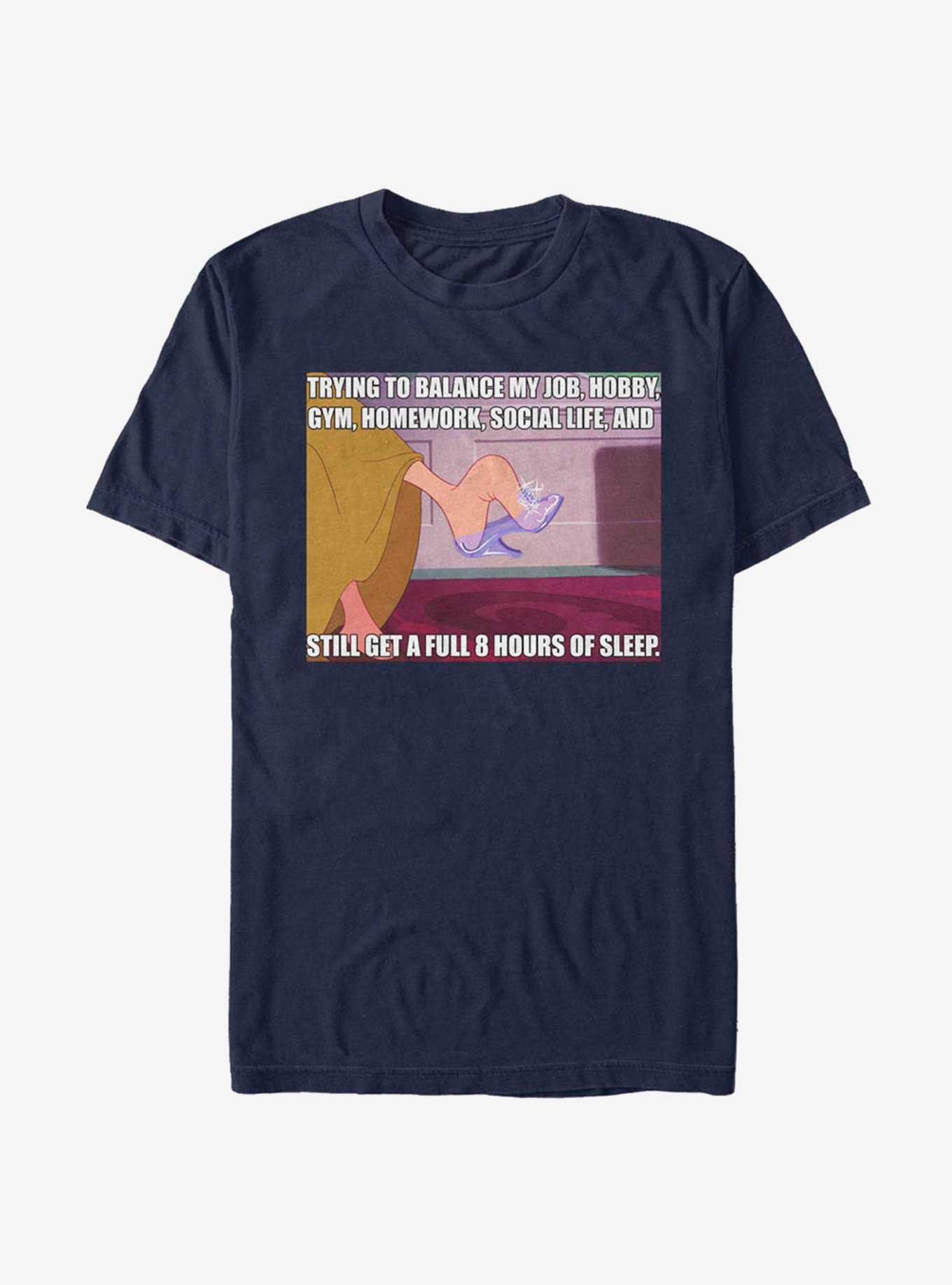Disney Cinderella Life Balance Shoe Meme T-Shirt, , hi-res