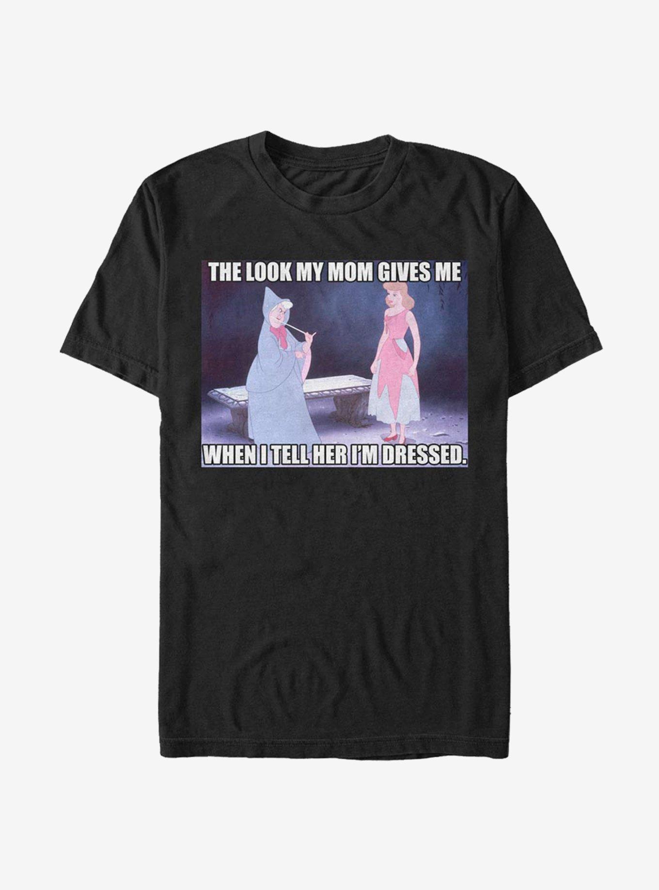 Disney Cinderella Dressed Meme T-Shirt, BLACK, hi-res