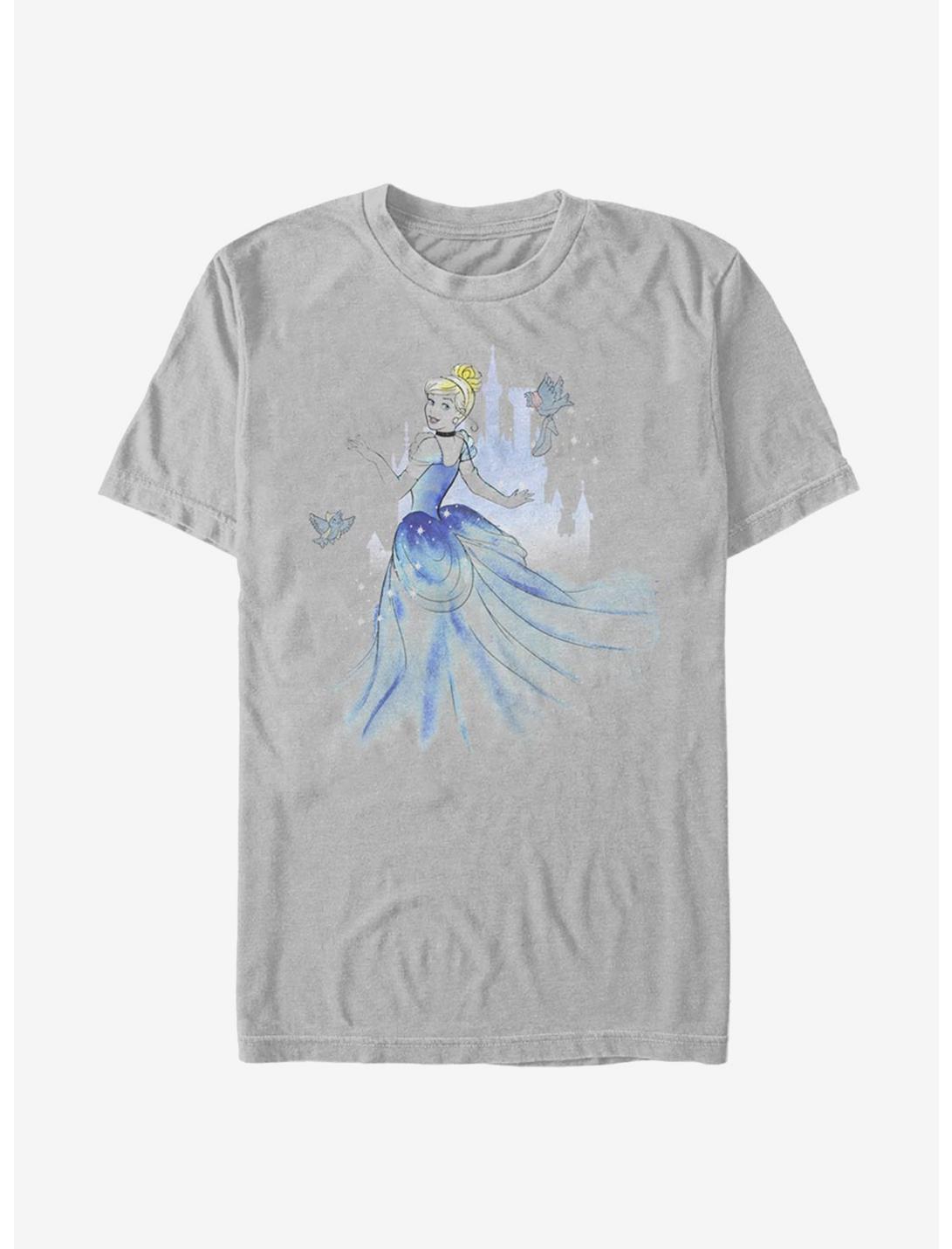 Disney Cinderella Watercolor T-Shirt, SILVER, hi-res