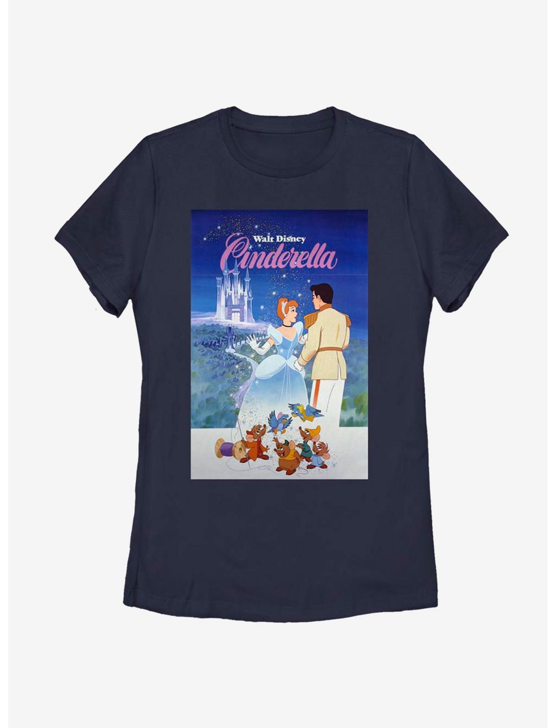 Disney Cinderella Classic Poster Womens T-Shirt, NAVY, hi-res