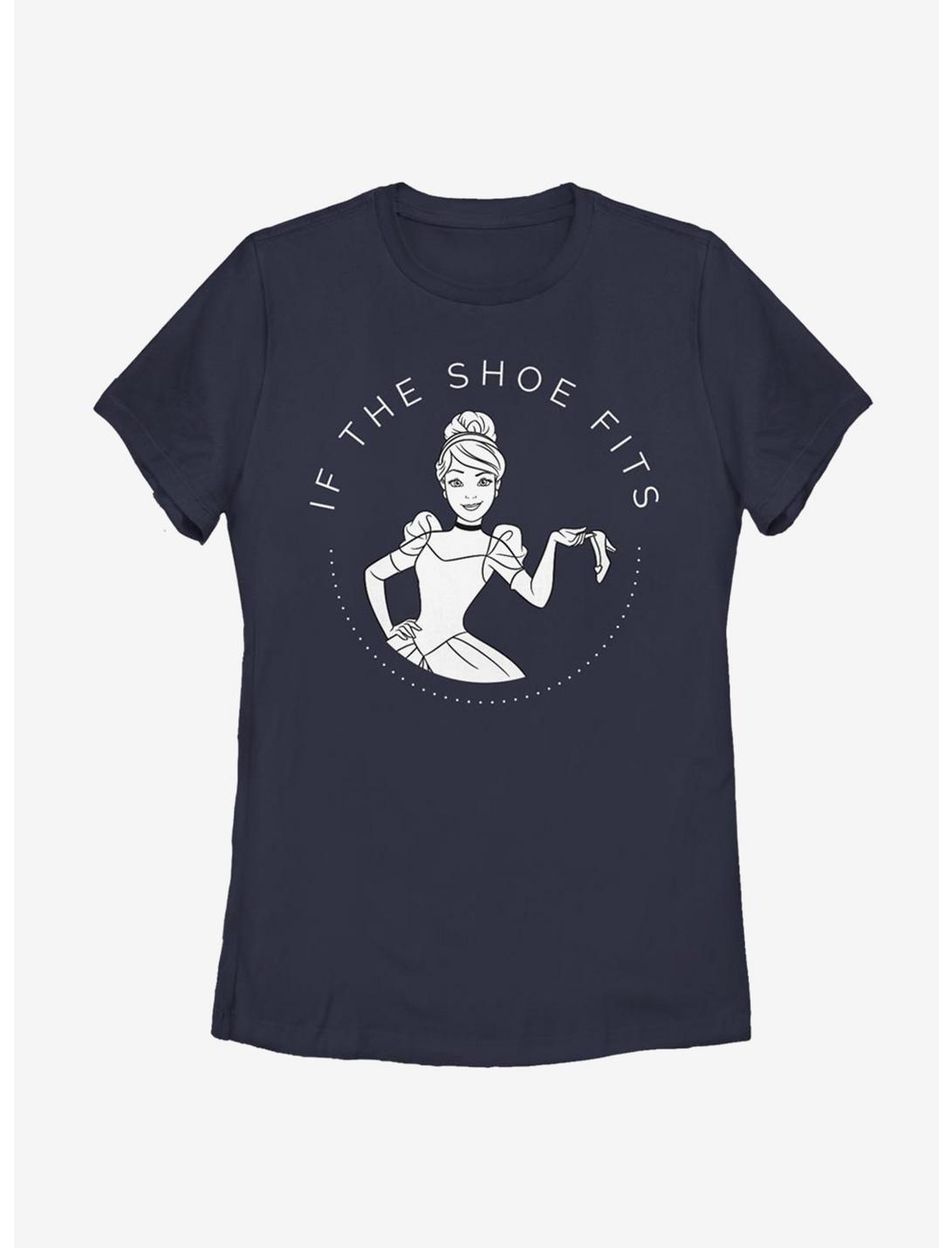 Disney Cinderella If The Shoe Fits Womens T-Shirt, NAVY, hi-res