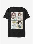 Disney Princesses Anime Princesses T-Shirt, BLACK, hi-res