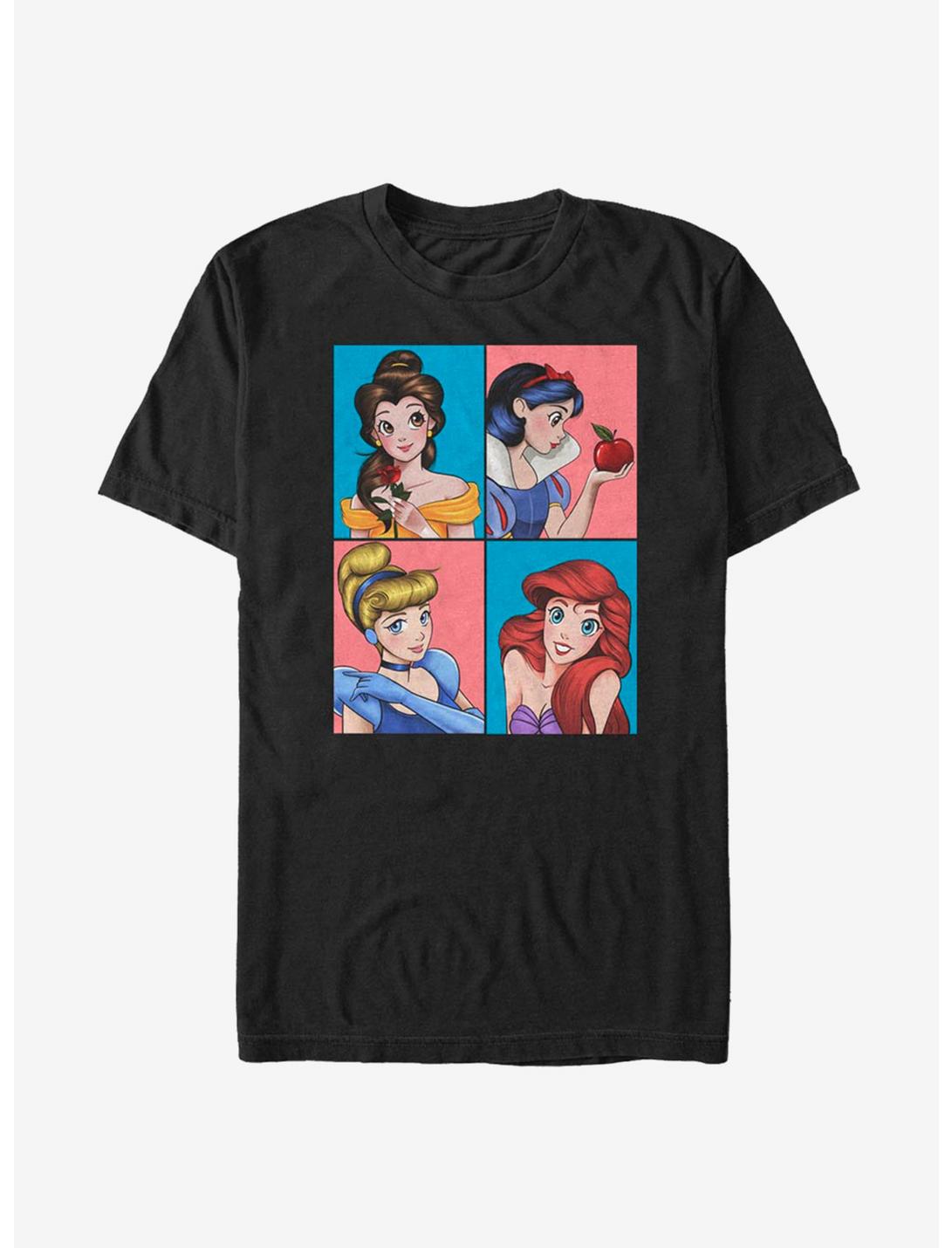 Disney Princesses Anime Art T-Shirt, BLACK, hi-res