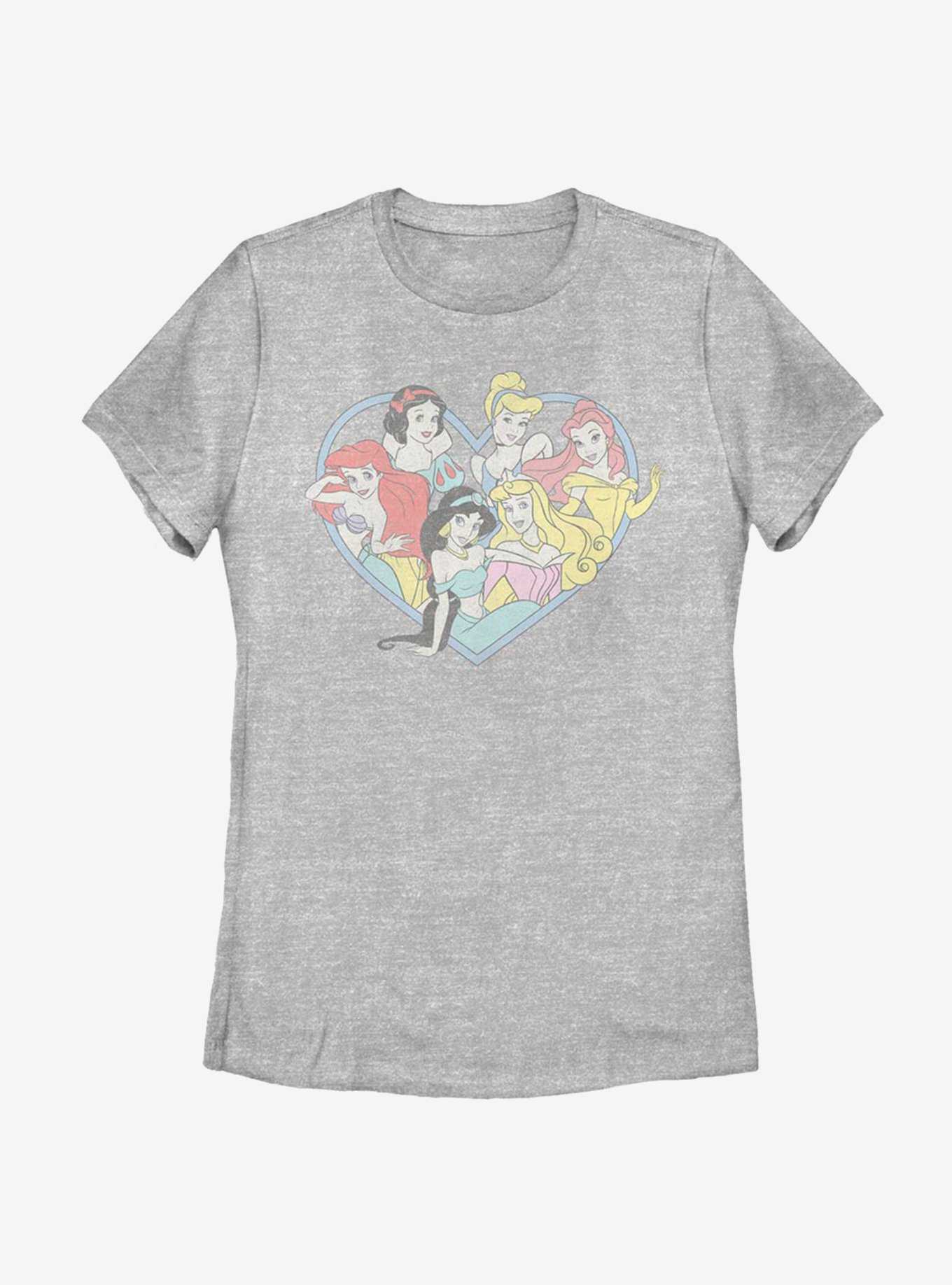 Disney Princesses Original Six Heart Womens T-Shirt, , hi-res