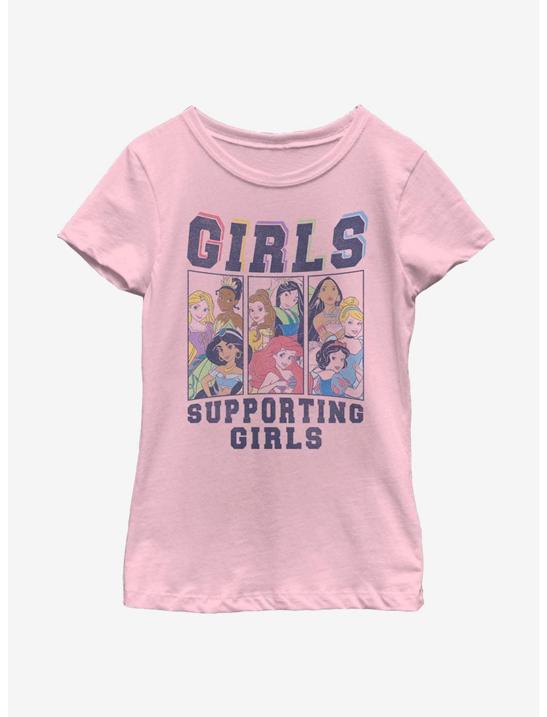 Disney Princesses Girls Supporting Girls Youth Girls T-Shirt, PINK, hi-res