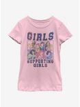 Disney Princesses Girls Supporting Girls Youth Girls T-Shirt, PINK, hi-res