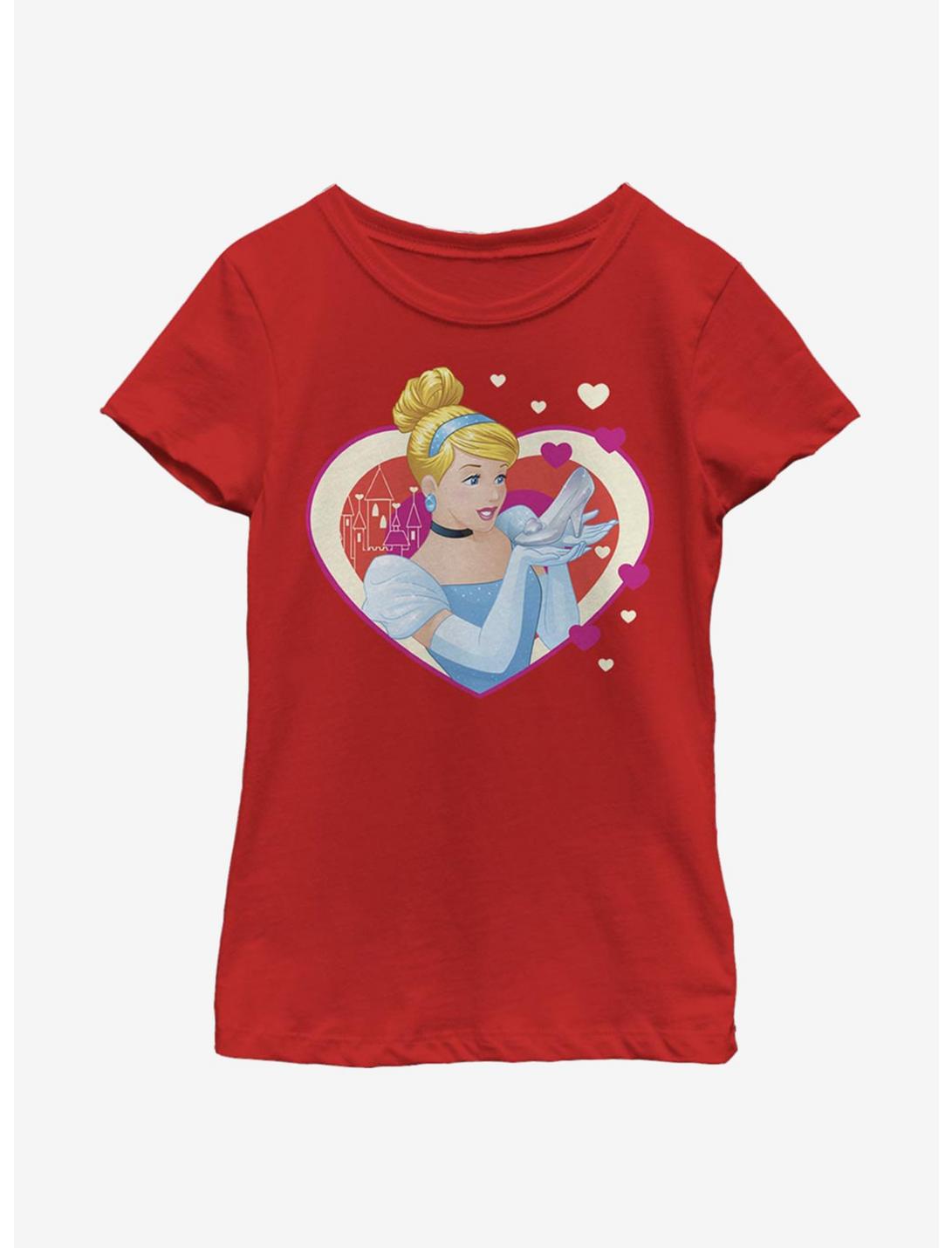Disney Cinderella The Shoe Fits Youth Girls T-Shirt, RED, hi-res