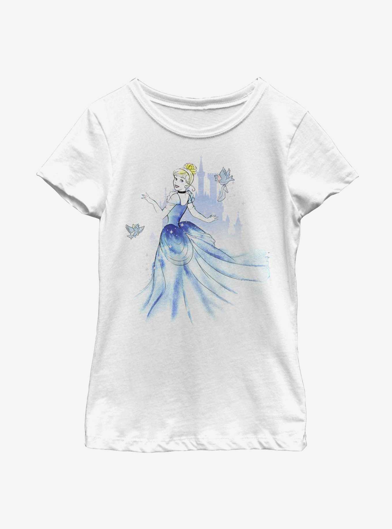 Disney Cinderella Watercolor Youth Girls T-Shirt, , hi-res