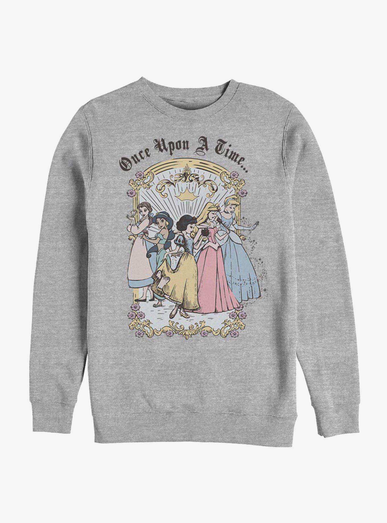 Disney Princesses Vintage Princess Group Sweatshirt, ATH HTR, hi-res