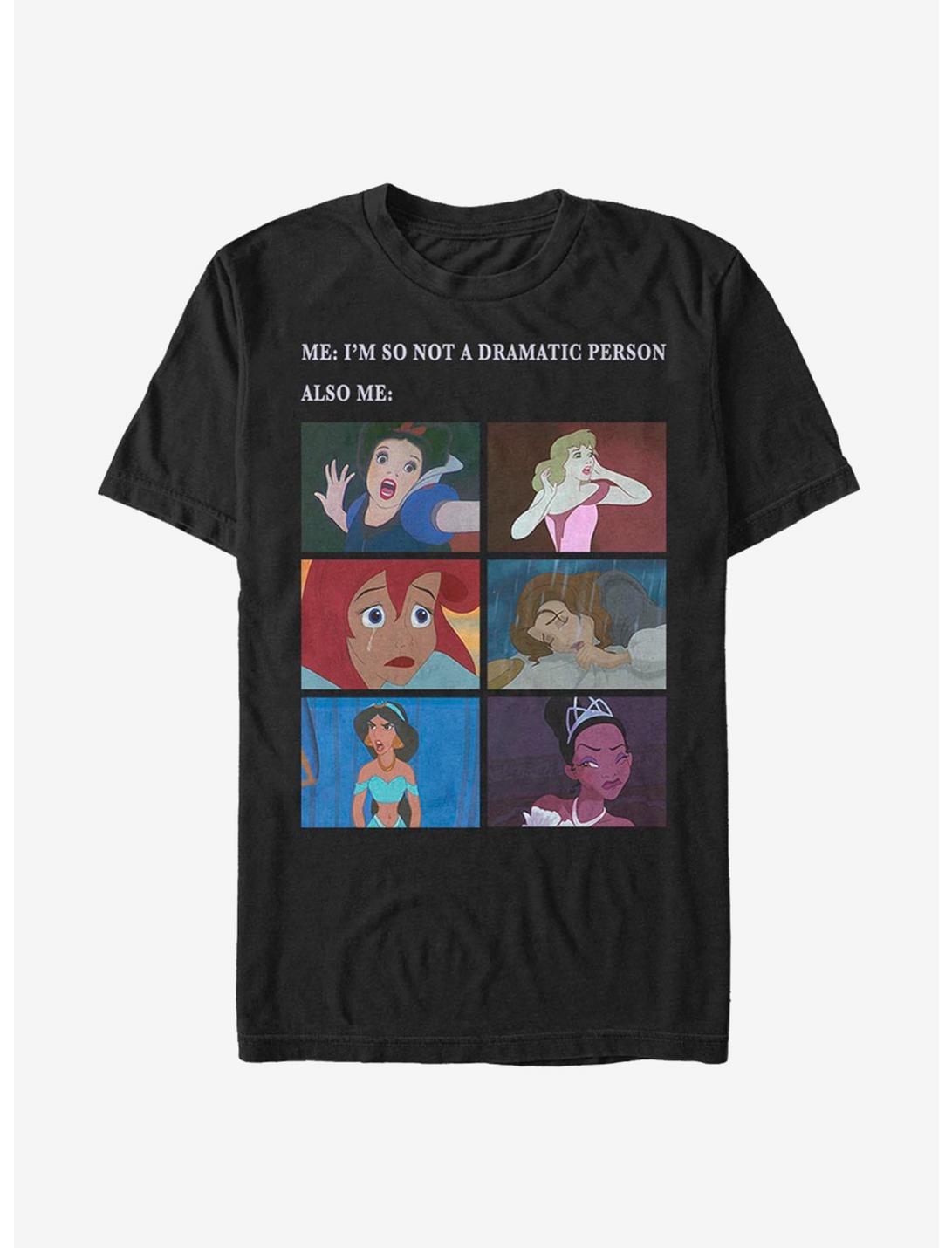 Disney Princesses Princess Drama Meme T-Shirt, BLACK, hi-res