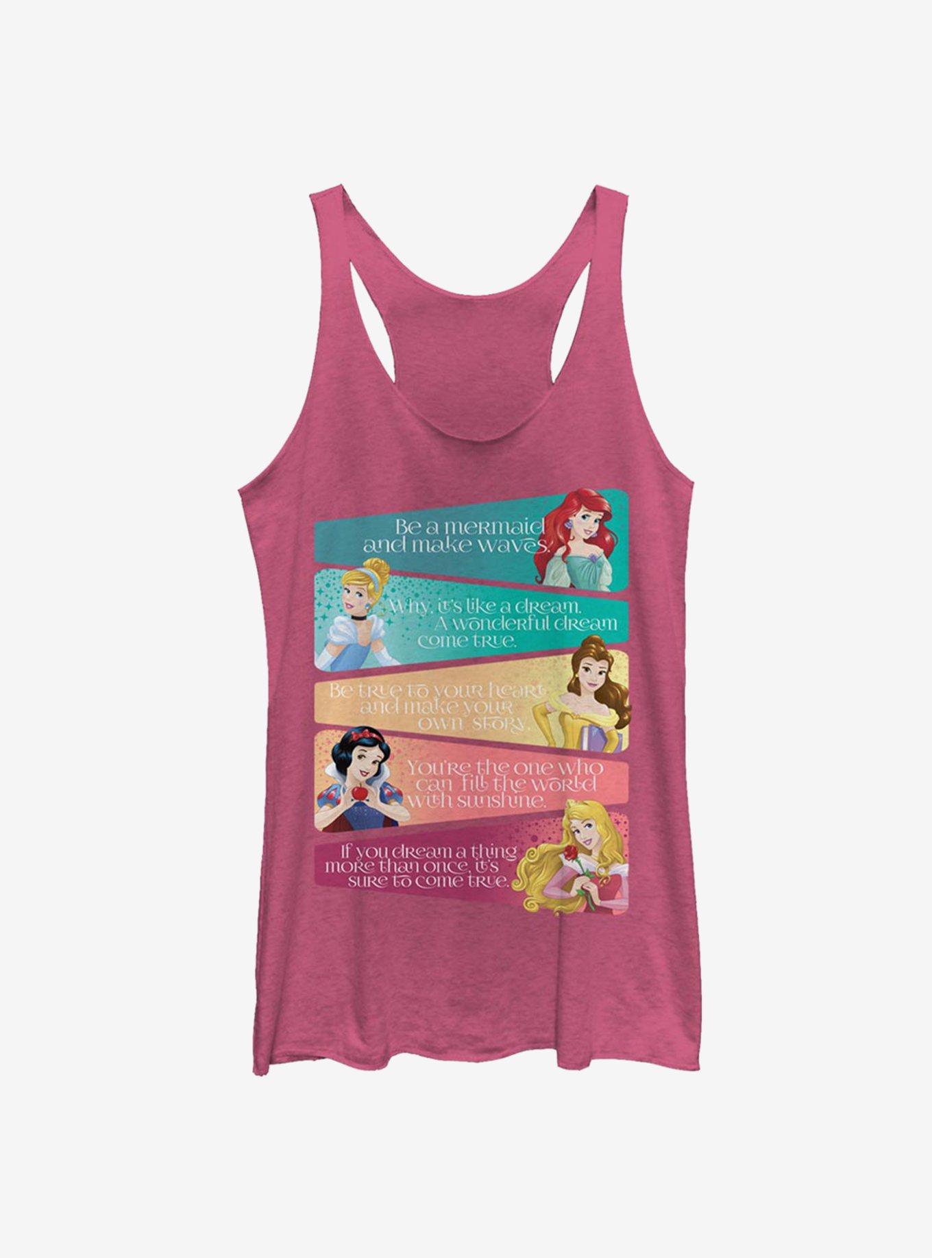 Disney Princesses Mottos And Quotes Womens Tank Top, , hi-res