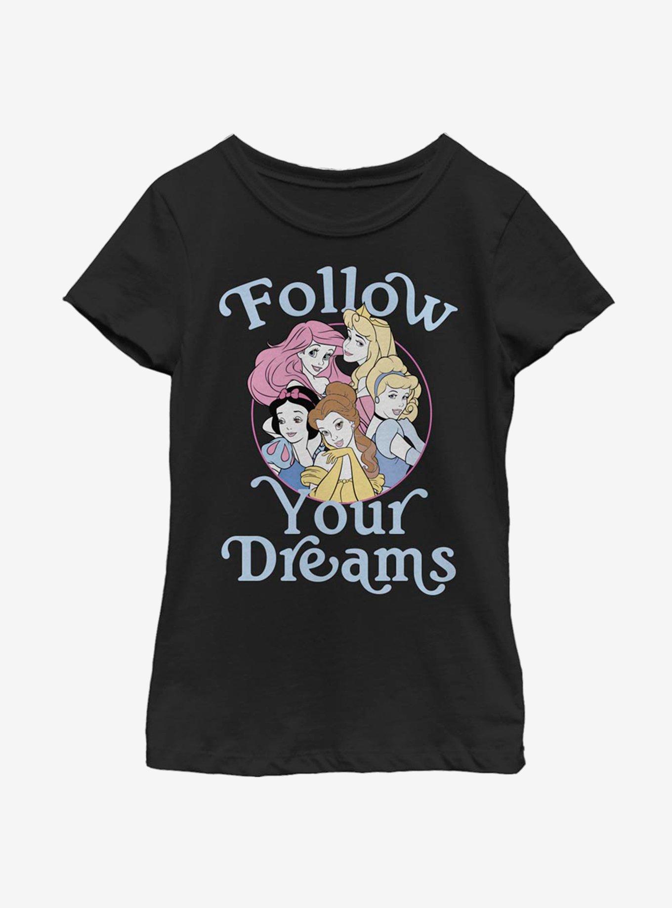 Disney Princesses Follow Your Dreams Youth Girls T-Shirt, , hi-res
