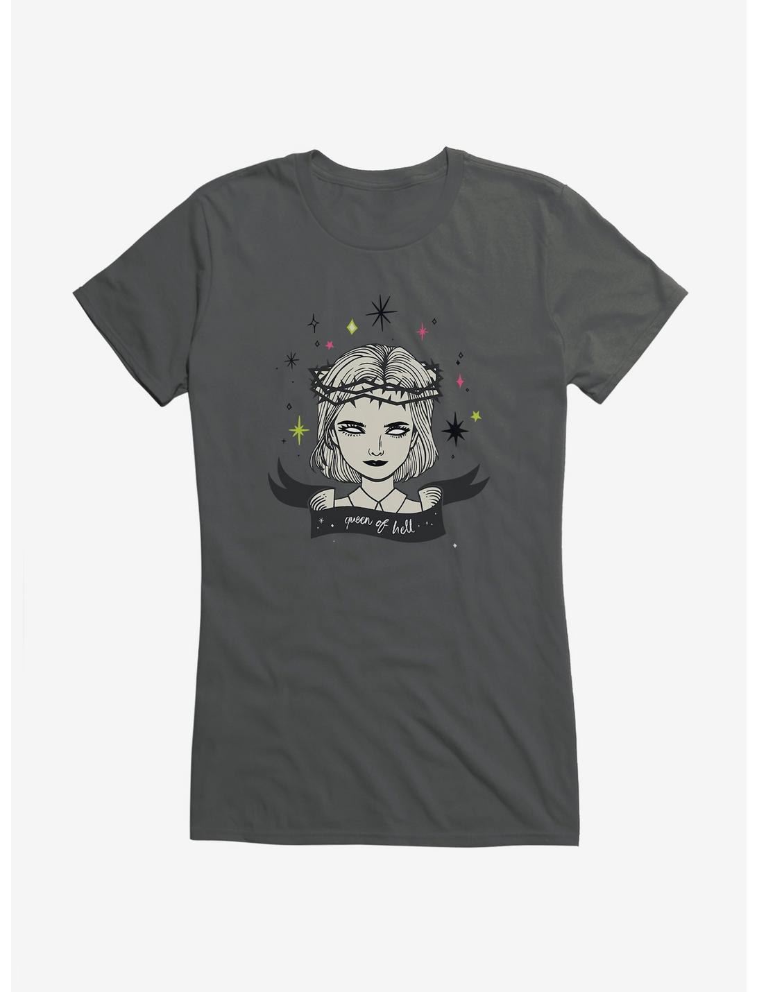 Chilling Adventures Of Sabrina Queen Of Hell Girls T-Shirt, CHARCOAL, hi-res