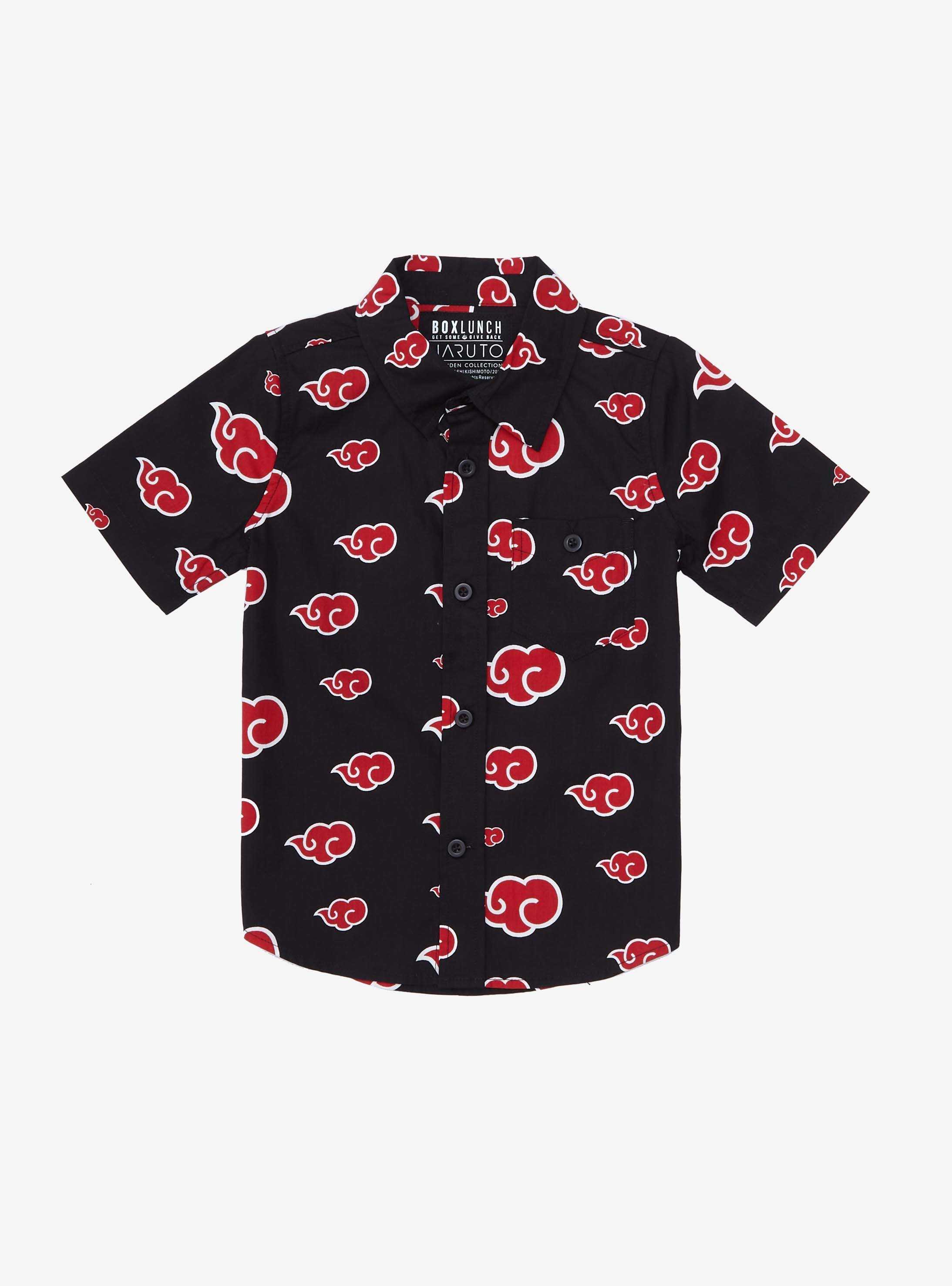 Naruto Shippuden Akatsuki Cloud Toddler Woven Button-Up - BoxLunch Exclusive, , hi-res